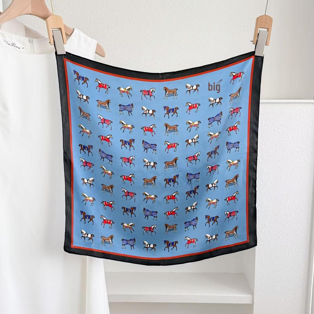 100% Mulberry Silk Small Square Scarf - European Style, High-End Feel, Perfect for Mother's Birthday or Business Gift
