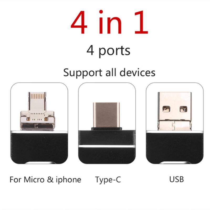 OLOEY 4-in-1 Universal Mobile USB Flash Drive