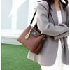 Elegante bolso tipo cartera con cremallera, moderno bolso de mano de gran capacidad para el trabajo, moderno bolso de mano con doble asa