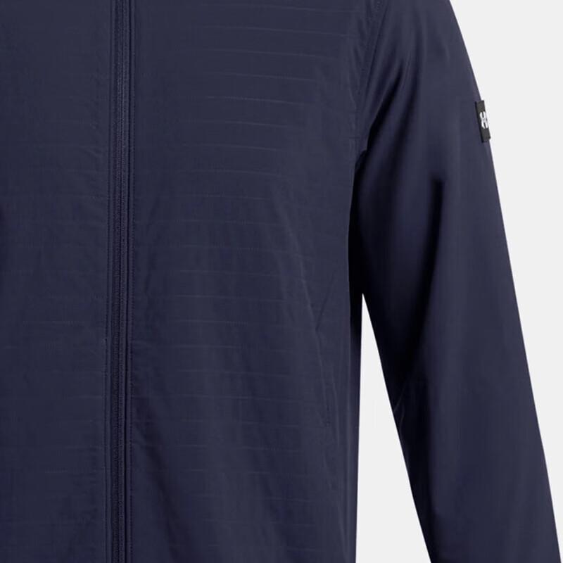 Under Armour Drive Pro Comfortable Solid Color Vintage Stand Collar Long Sleeve Jacket Men Jackets Midnight-Blue 1387119-410