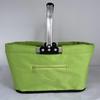 Portable Folding Picnic Basket with Multicolor Metal Handle - Large Capacity for Shopping and Outdoor Use