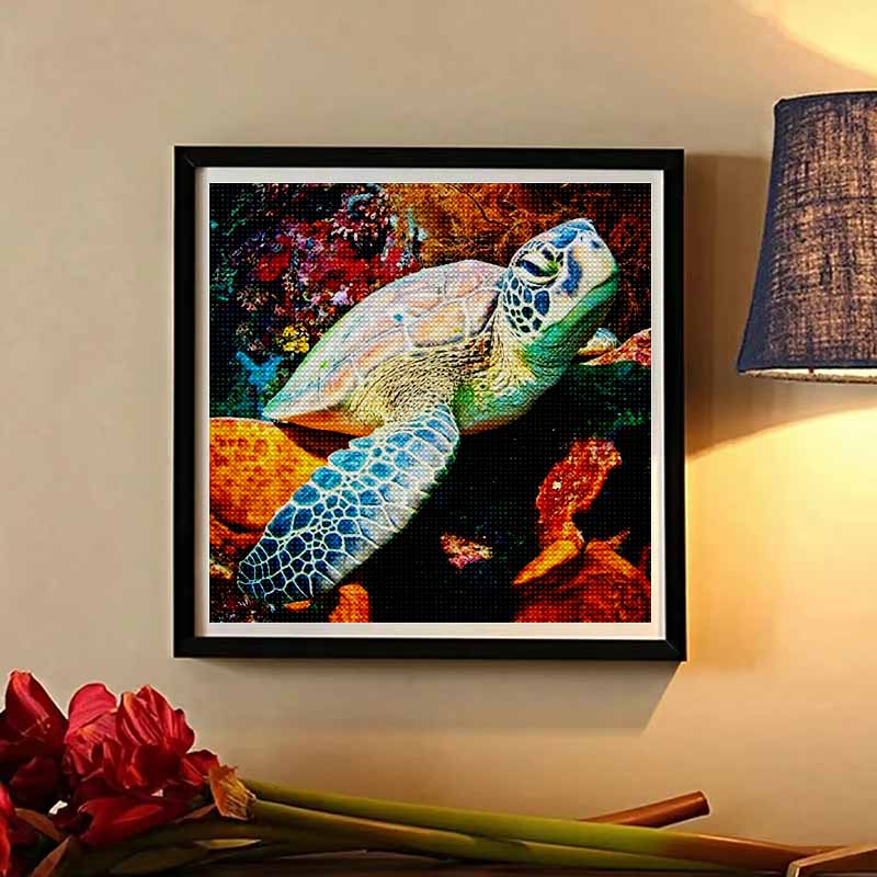 New Arrival 5D DIY Full Circle Diamond Painting "Turtle" Embroidery Cross Stitch Home Decor Gift
