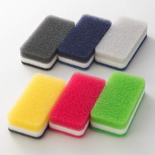 Duskin [Official] Kitchen Sponges, Hard Type, 6-Piece Set (New Colorful Color Set)