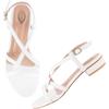 Shoetopia Women'S Snd-179 Heeled Sandal-6 Kids Uk (Snd-179-White)-Eu39