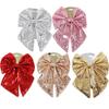 Sequin Christmas Elegant Bow Ornaments For Vibrant Holiday Decor Parties And