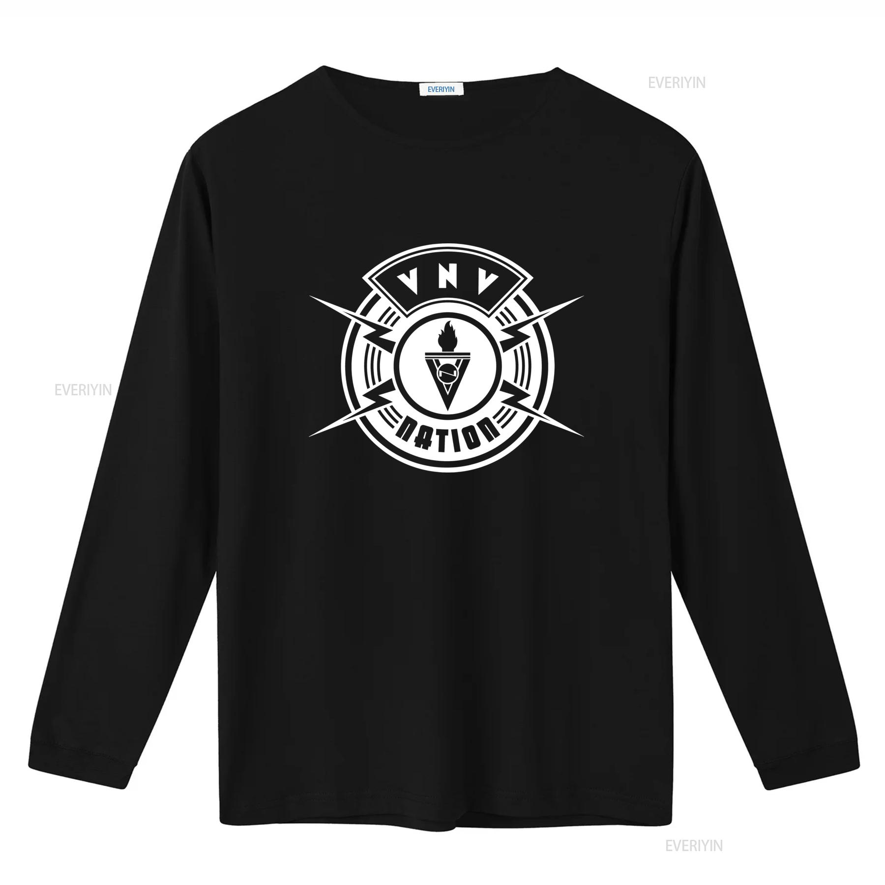 

VNV Nation Принтована футболка для чоловіків та жінок Доступна в розмірах S-XXL Кольори Чорний Білий вінтажна Прана Повсякденна мода Унісекс L