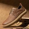 Men's 2025 Winter Retro Leather Casual Sports Shoes - Non-slip, Soft Sole, British Style Work Footwear