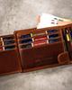 Large men's leather wallet with zodiac embossing - Peterson