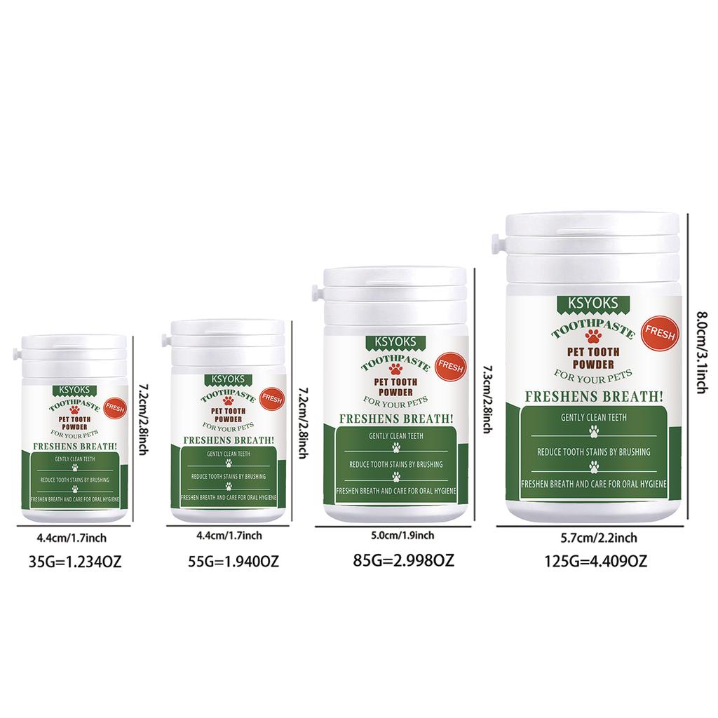 Pet tooth powder mild formula does not stimulate pet gums, long-term use can improve tooth dullness