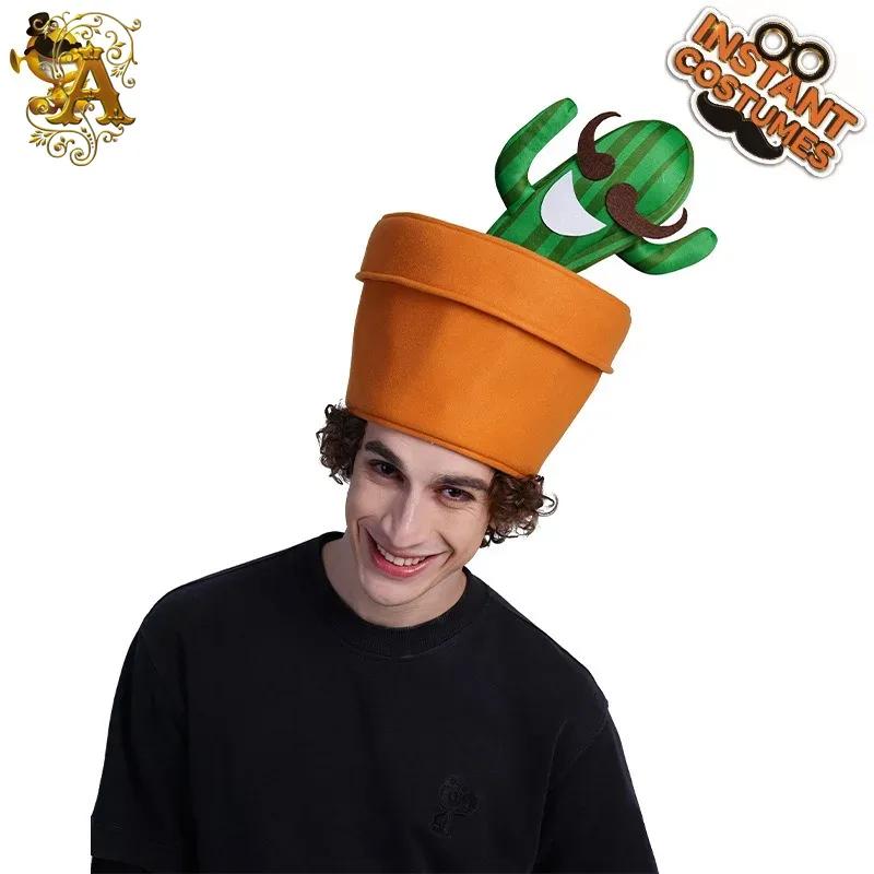 Interesting Cactus Pizza Hat Festival Party Cosplay Hood Stage Performance Adult Wear Polyester Prop Hat