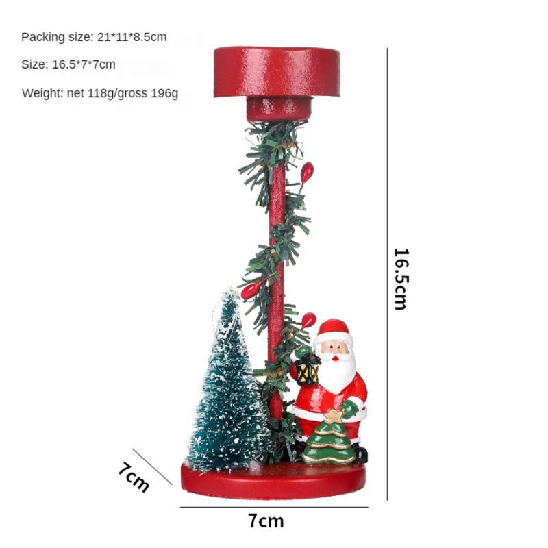 Christmas Party Christmas Tree Candle Christmas Candle Holder Centerpiece For Tables Flat Base Freestanding Design