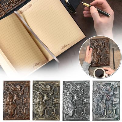 3D Reliëf Vliegende Draak Journal Schrijfnotitieboek Hardcover Handgemaakt Dagelijks Notitieblok, Reisdagboek Notitieboeken Om In Te Schrijven, Cadeau Voor Mannen Vrouwen