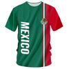 Tshirts Mexico Flag National Emblem 3D Print T-Shirt Summer T Shirt Fashion Kids Casual Boy Girl Unisex Round Neck Tees TShirt