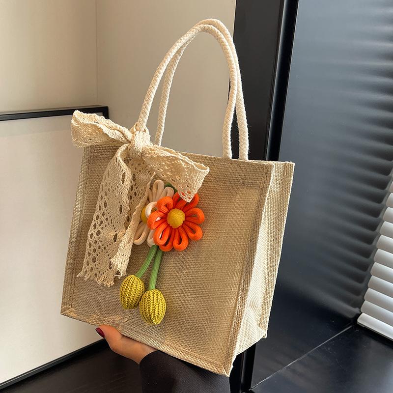 Koreanische Version der INS-Tasche für Damen Neue modische Lunchbox Lunchtasche für Damen im Forest-Stil Literarische Ein-Schulter-Handtasche