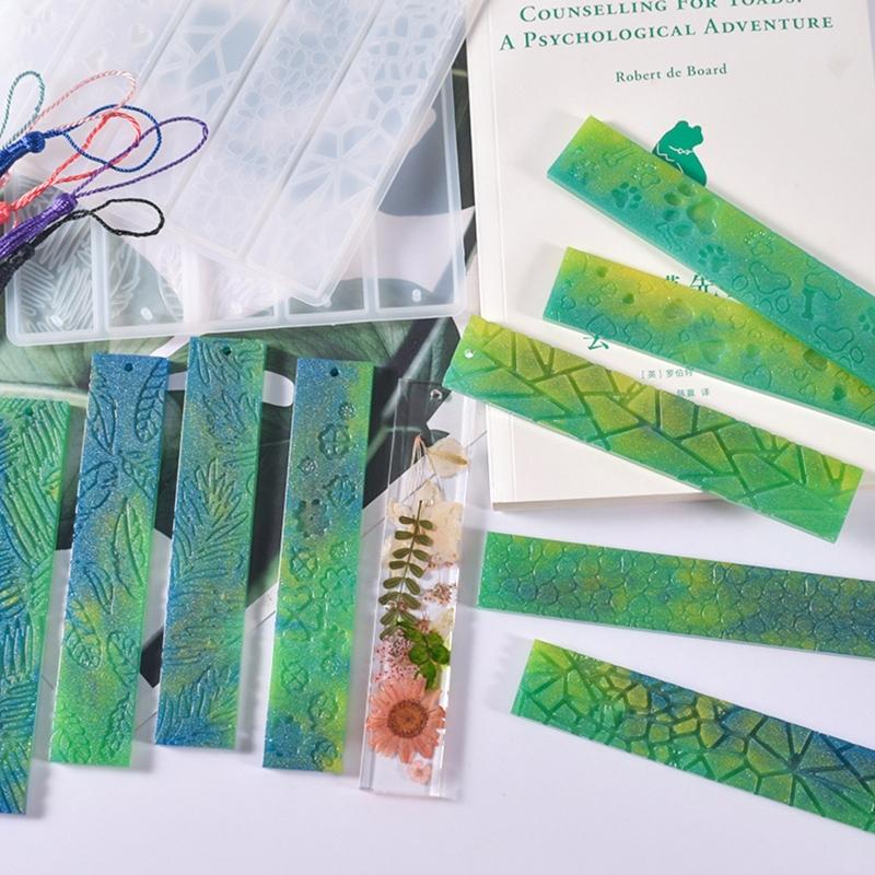 Bookmark Resin Molds Rectangle Transparent Resin Molds Silicone Bookmark Mold for DIY Art Crafts Jewelry Making Molds