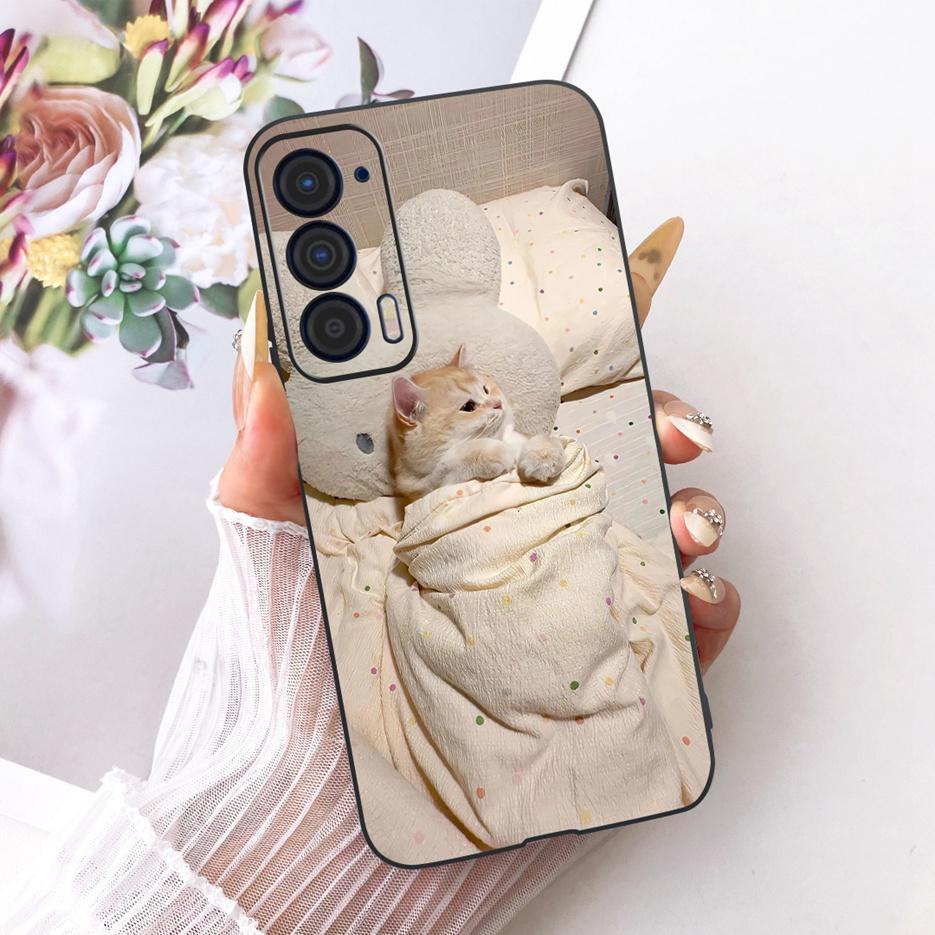 For Motorola Edge 2021 Case XT2141-1 Luxury Butterfly Tree Painted Cover Soft Silicone Case For Motorola Edge 2021 Edge2021 Bags
