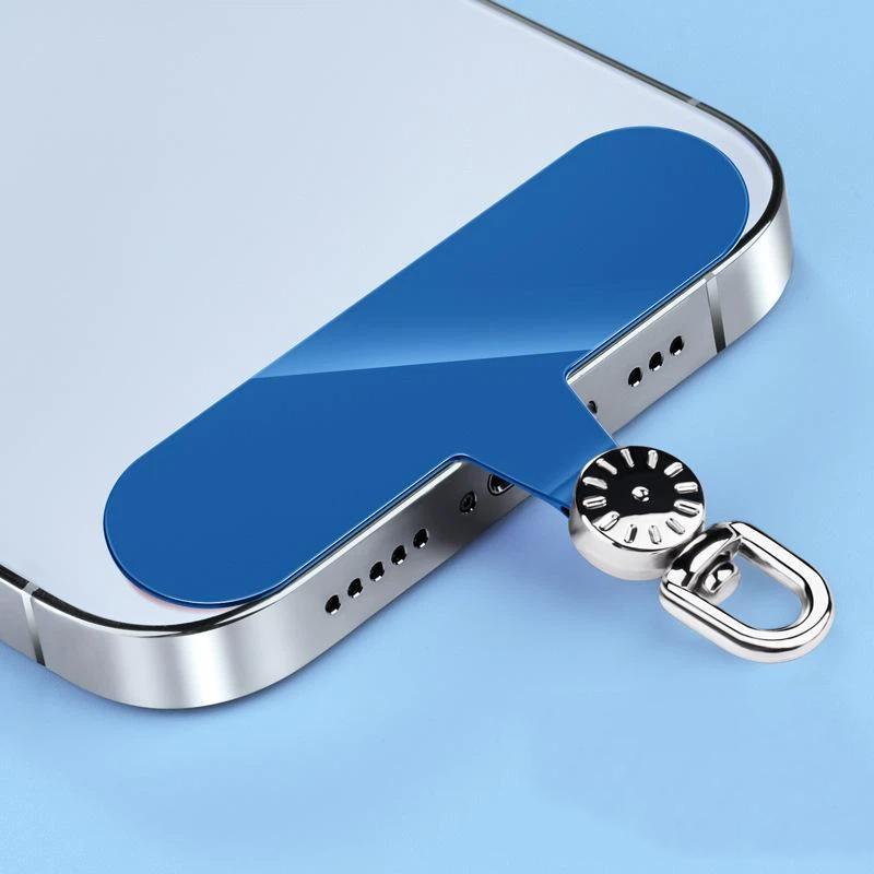 360° Rotatable Phone Lanyard Gasket Hanging Cord Tpr Metal Phone Patch Metal Ultra Thin Phone Card Clip Replacement