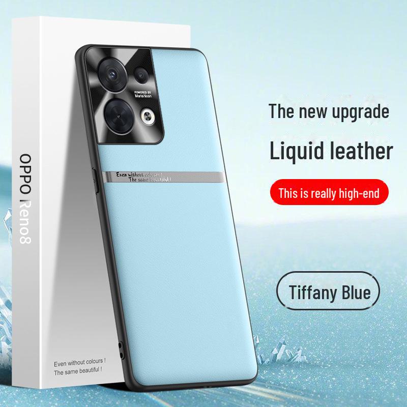 Liquid Leather Anti-Fall and Anti-Fouling Case for OPPO Reno 8