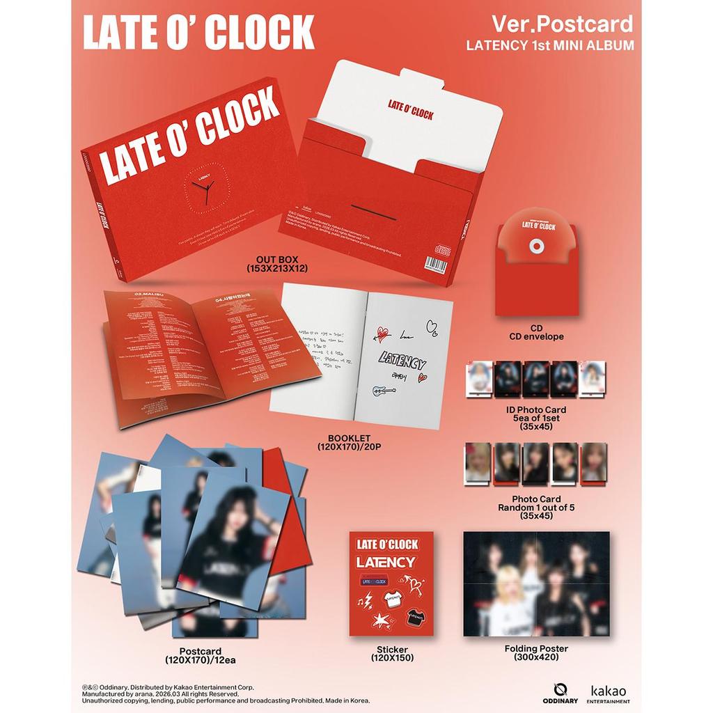 LATENCY 1. MiNi ALBUM [LATE O’ CLOCK] (Postkarte Ver.)
