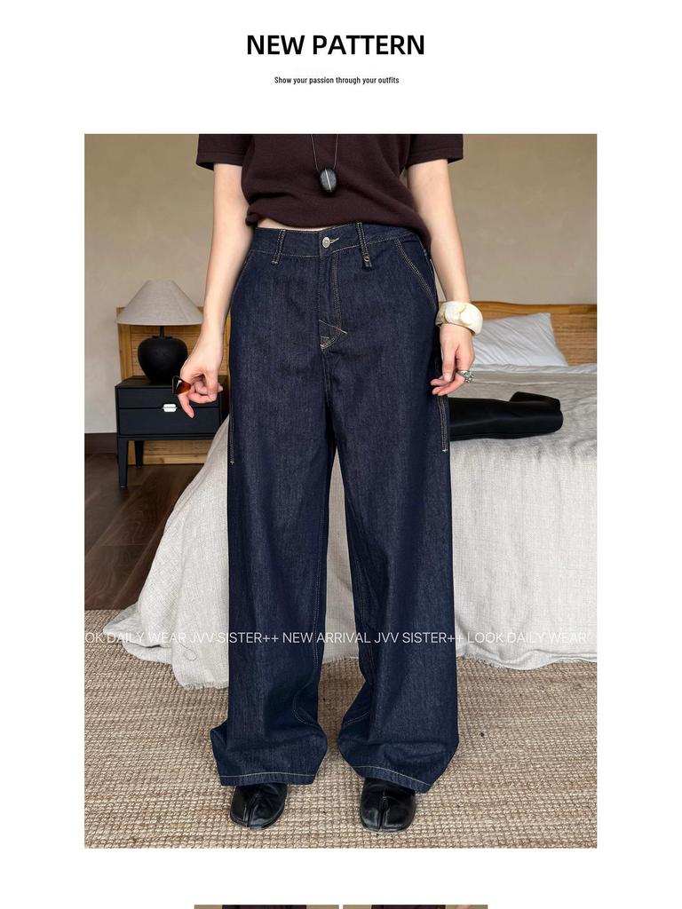 JVV Thirteen Lines Women's Retro Straight-Leg Denim Jeans, Autumn 2025 Edition