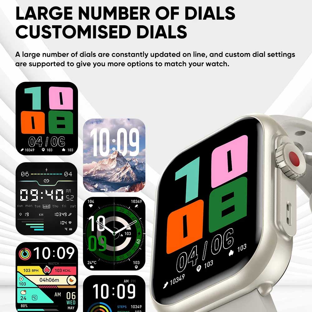 Neue Smartwatch 1000mAh Lange Akkulaufzeit Für Männer Frauen Fitness Sport Bluetooth Anruf Wasserdicht 1,85 Zoll Voll Touch Smartwatch