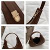 Shoulder Pouch Crescent Bag Solid Color Felt Handbag Simple Cloth Shoulder Bag  Girls