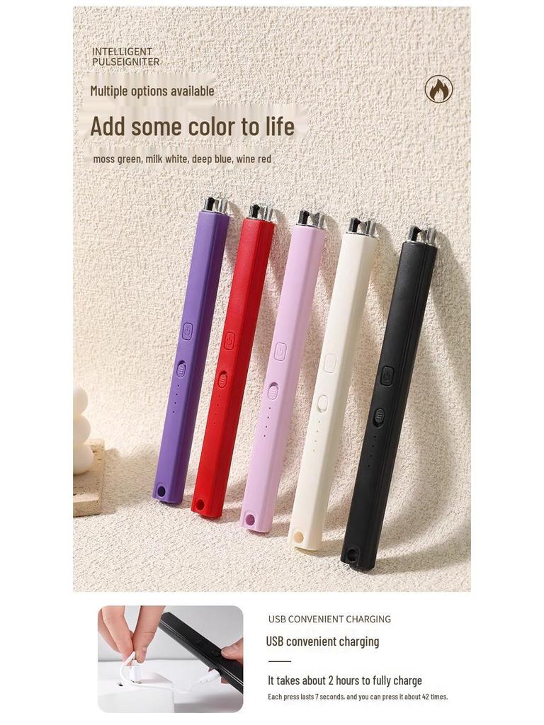 Rechargeable Long Handle Electronic Gas Lighter & Aroma Diffuser