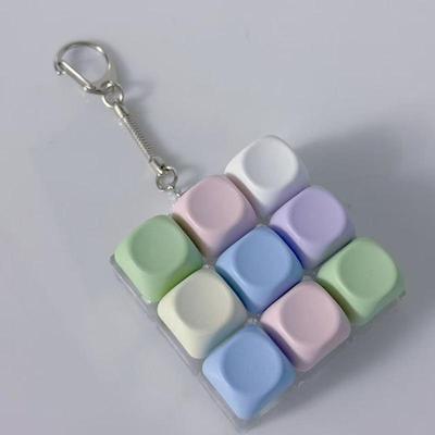 1/2/3/4/9 Key Keyboard Key Toy Button Keycap Keychain Finger Keyring Decompression Toy Stress Relief Pass Time For Adult