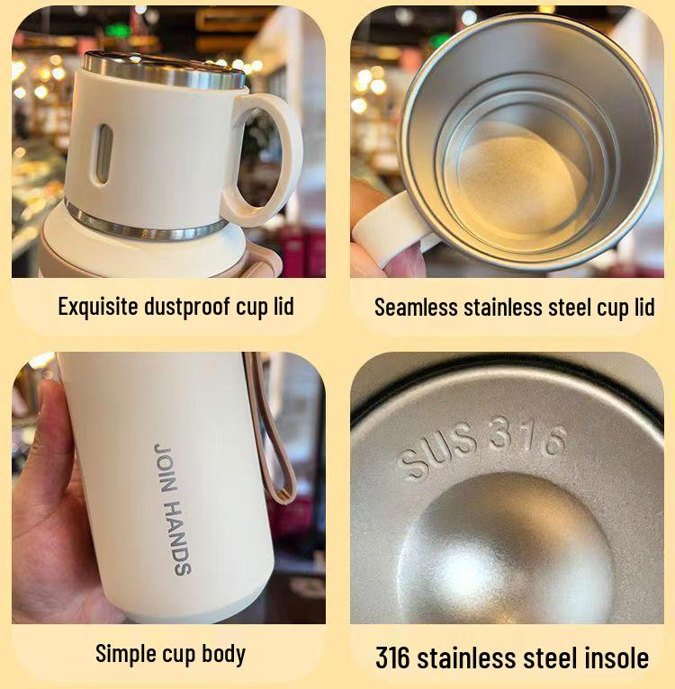 316 Stainless Steel Large Outdoor Thermos Cup for Tea and Water, Portable for Men, Women, and Students