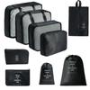 7-Piece Travel Storage Bag Set for Clothing and Luggage Organization