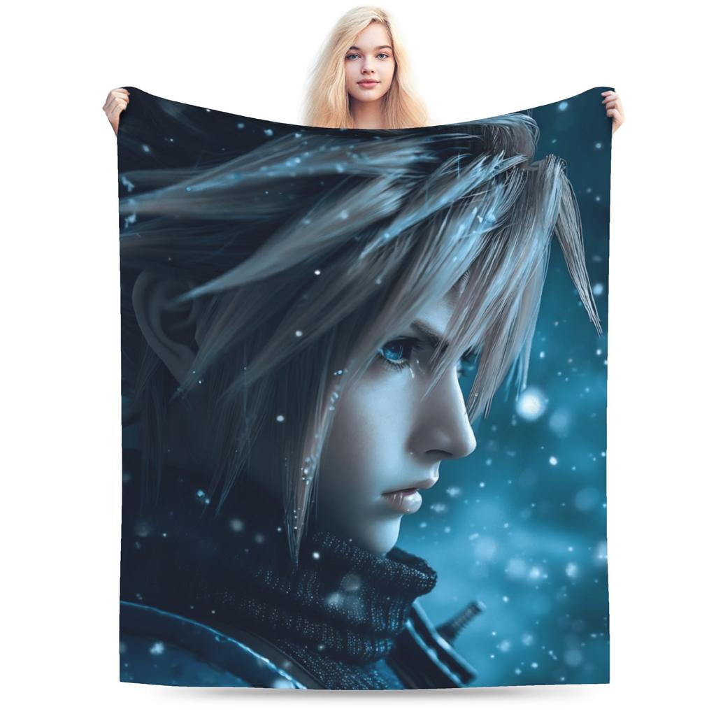 F-Final Fantasys  Warm Soft Blanket  Children Plush Throw Blanket Street Trend Couch Chair Flannel Bedspread Sofa Bed Cover