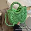 Woven straw bag women's 2025 new niche design high-end messenger bag seaside popular portable tote bag