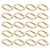 20 ks Oválná pružinová spona 23 mm Legované karabiny Klip pro tašky Kabelky Kroužek na klíče Popruh Zlatá