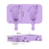 Silicone Ice Cream Mold with Lid Footprint Jelly Ice Ball Maker Baby DIY Food Supplement Tool Popsicle Stick Kitchen