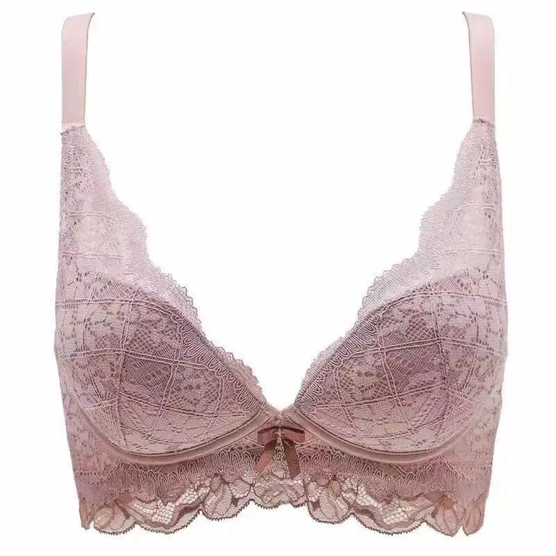 Sexy Lace French Bra & Panty Set: Enhances Small Bust, Reduces Side Boobs, Anti-Sag, Shaping