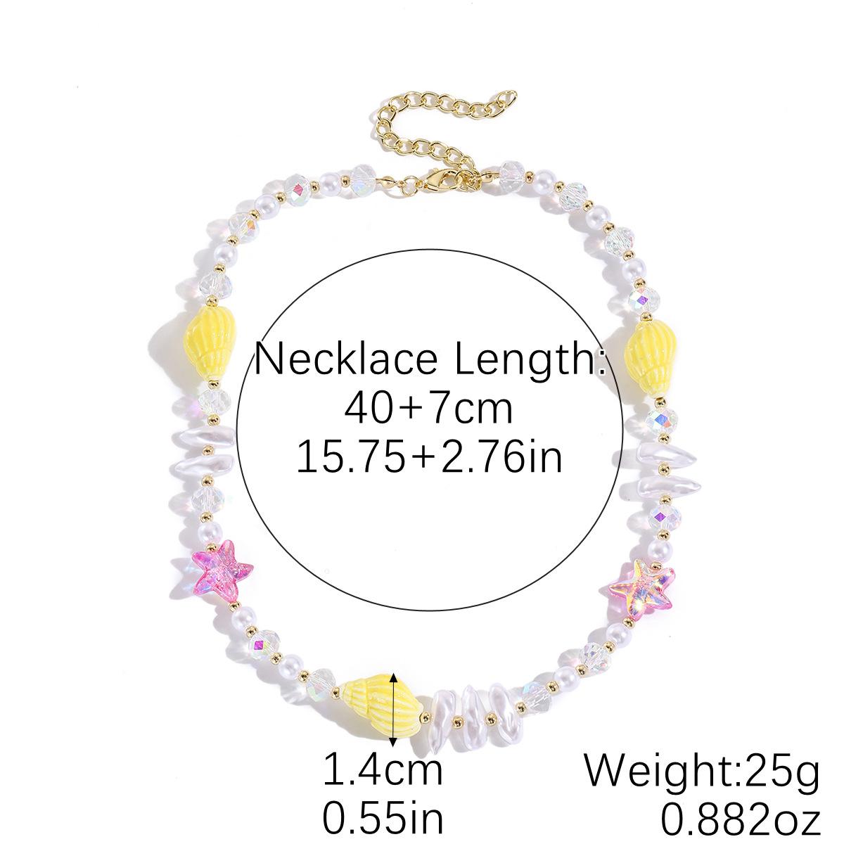 

жемчужное ожерелье Ожерелье с кристальным сердцем Модное корейское волна Блестящая цепочка на ключицу Ожерелье Женское трендовое для вечеринки Подарки 25 Yellow conch necklace