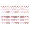 36pcs Valentine Day Heart Glasses Elegant Paper Eyeglasses Ornament for Party and Event Stylish Photography Props
