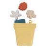 Travel Friendly Silicone Beach Toys Set with Bucket Shovel 4 Sand Moulds Sand Toys for Toddlers Kids