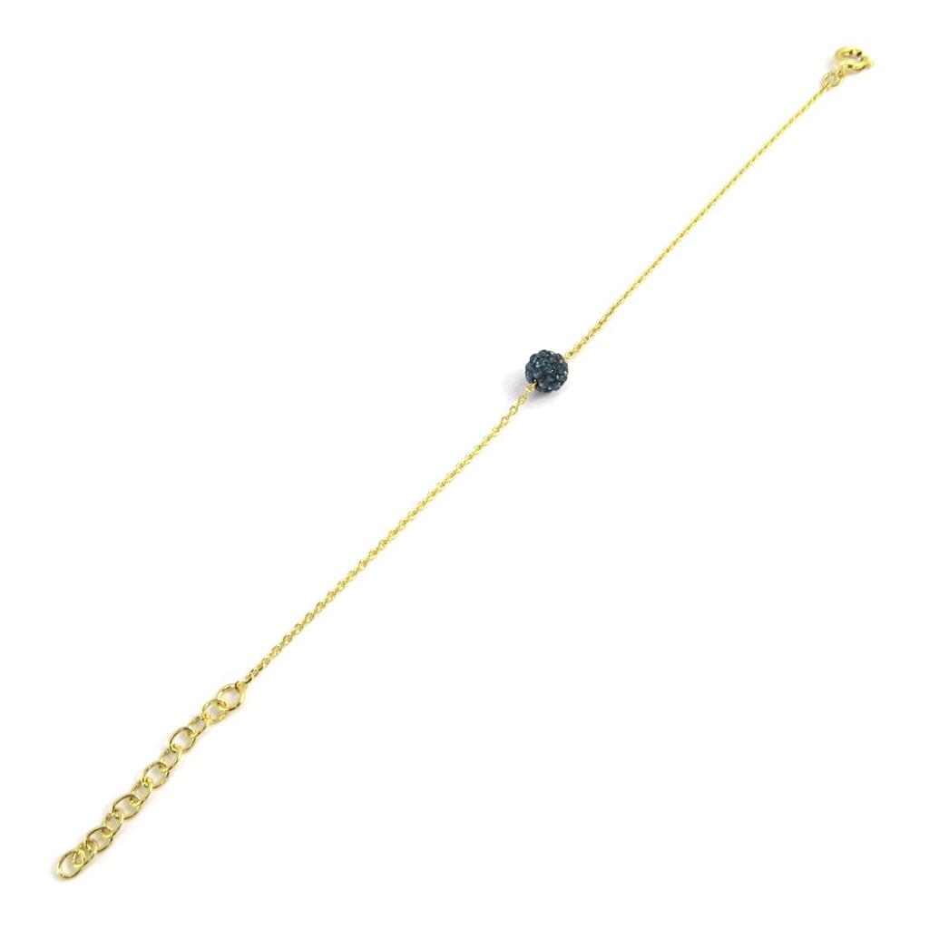 Les Trésors De Lily [M0925] - Modrý pozlacený náramek 'Sissi' - 6 mm