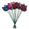Lot de 20 papillons artificiels 3D imperméables pour jardin, mariage, cour, pots de fleurs d'extérieur, décoration