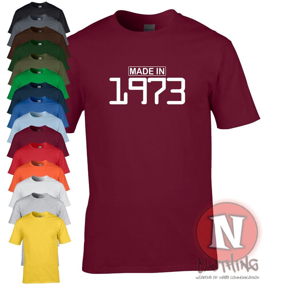 Hergestellt IN 1973 T-Shirt Geburtstagsfeier Geschenk Lustig Party T-Shirt