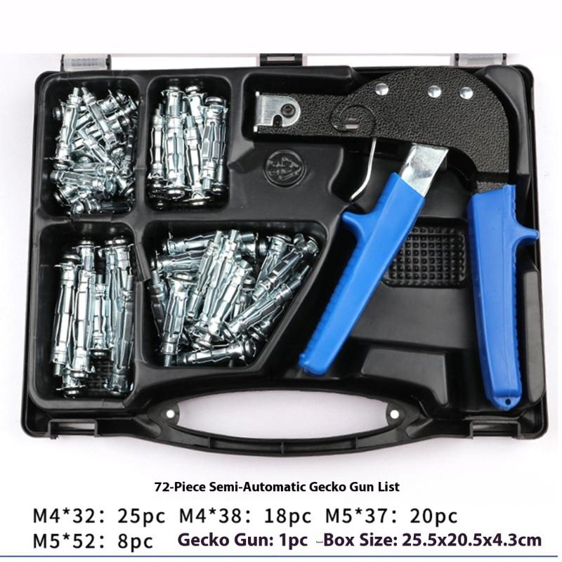 Professional Riveter Set Includes 72 Accessories Ergonomic Handle And Durability Construction For Woodworking Projects