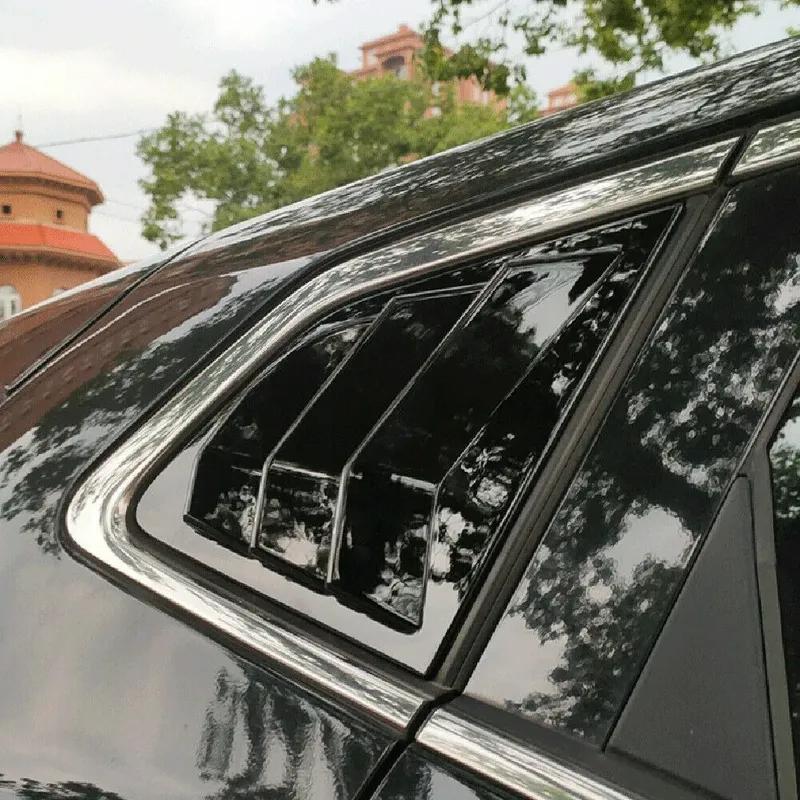 Für Nissan Rogue Sport 2017- Qashqai J11 2014- Auto Hinten Jalousie Fenster Seite Shutter Abdeckung Trim Aufkleber Vent Scoop Carbon