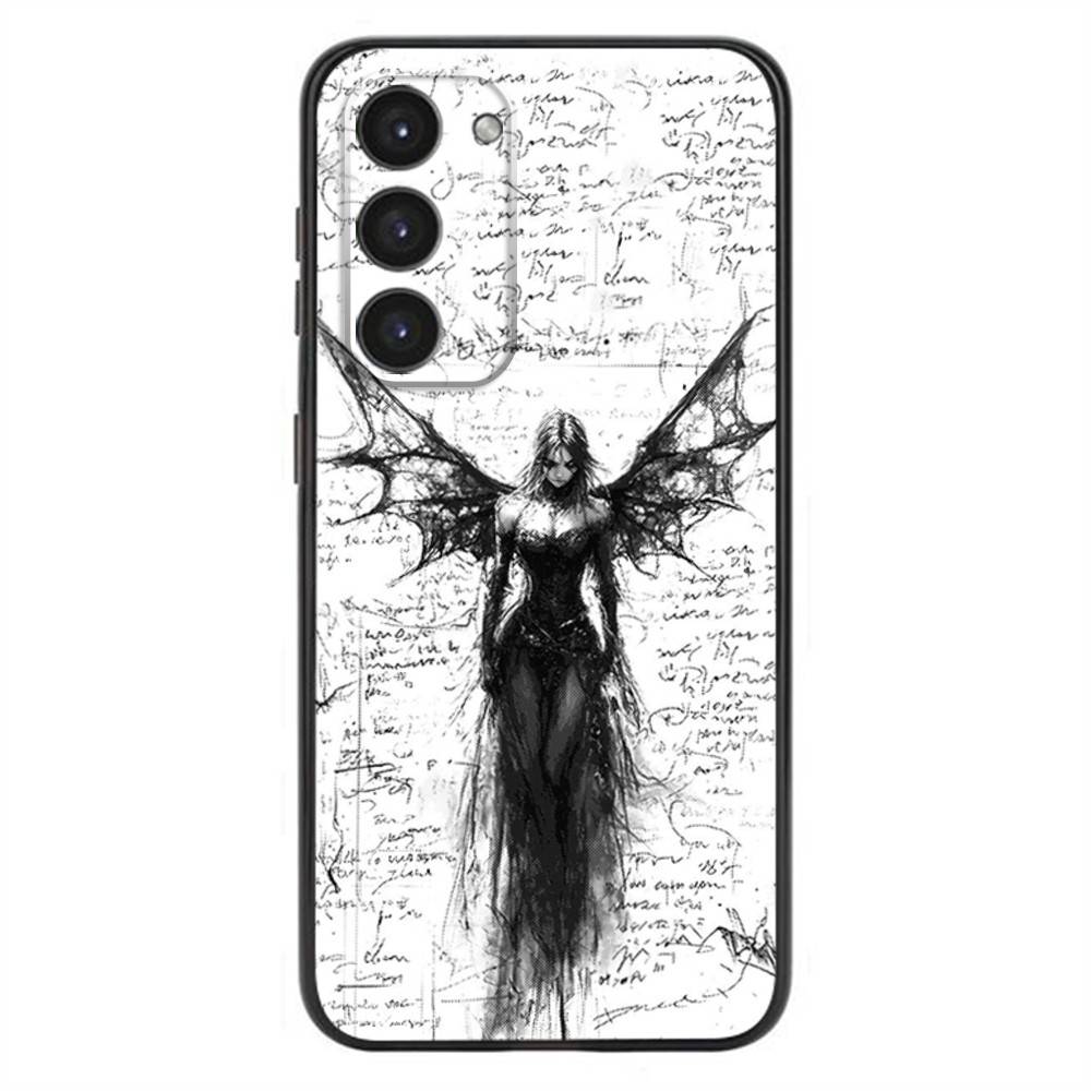 

Gothic Cyber Sigil Cross Eyes Skull Phone Case For Samsung Galaxy A32,21s,22,31,52,53,72,73,Note20,8,9,10 Silicone Black Cover SamsungNote10