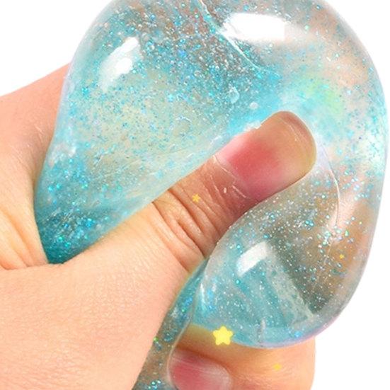 2/3/4Pcs Clear Glitter Steamed Bun Toy Stress Relief Small Dumpling Squeeze Sensory Fidget Toy Slow Rising Stress Ball Decompression Dough Ball