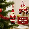 Christmas Tree Decoration Handmade DIY Button Ornament Kits Button Santa Claus Christmas Pendant Material Kit