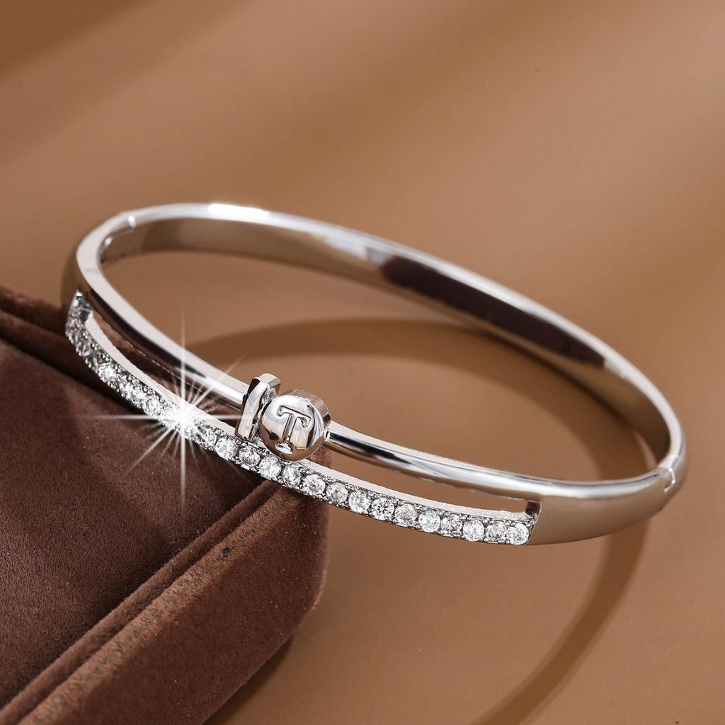 Fashion Trendy Ins Cold High Sense Micro Inlaid Zircon Everyday Style All-Match Jewelry Bracelet for Women