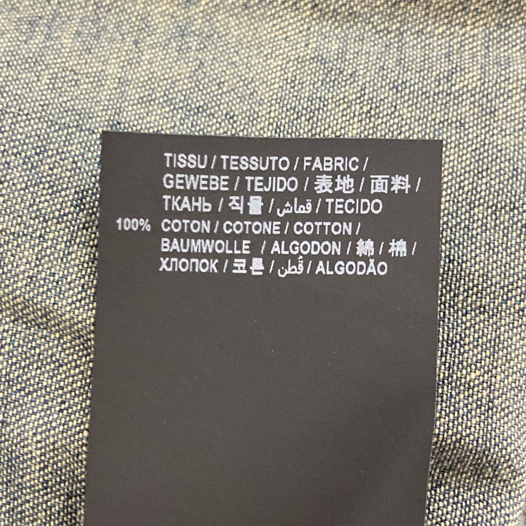 SAINT LAURENT PARIS EDITORIAL Indigo 597059 Long Sleeve Denim Shirt tops S IndigoUsed