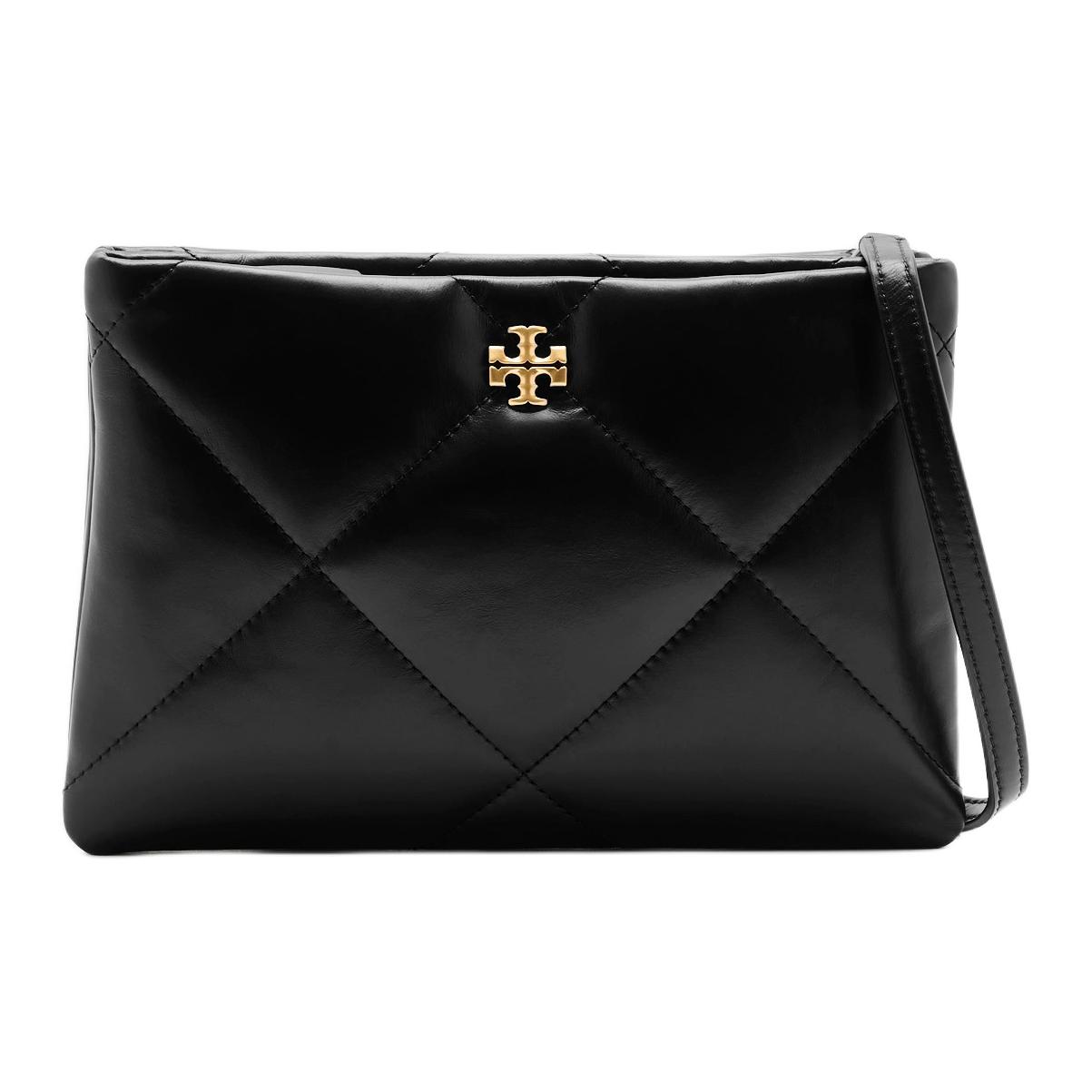 

Tory Burch Kira Diamond Quilted Double T Leather Shoulder Bag Women Shoulder Bag Black 178325-001 Basic Set (Bag+Dust Bag)