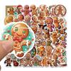 50pcs Cartoon Christmas Gingerbread Graffiti Stickers DIY Laptops Water Bottles Computers  Phones - Perfect for Christmas Gift